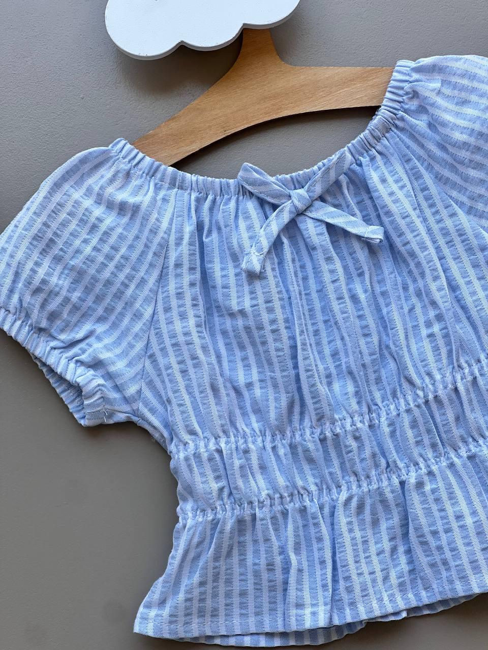 White & Blue T-Shirt - La Farandole Paris