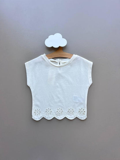 Off-White Sleeveless T-Shirt - La Farandole Paris
