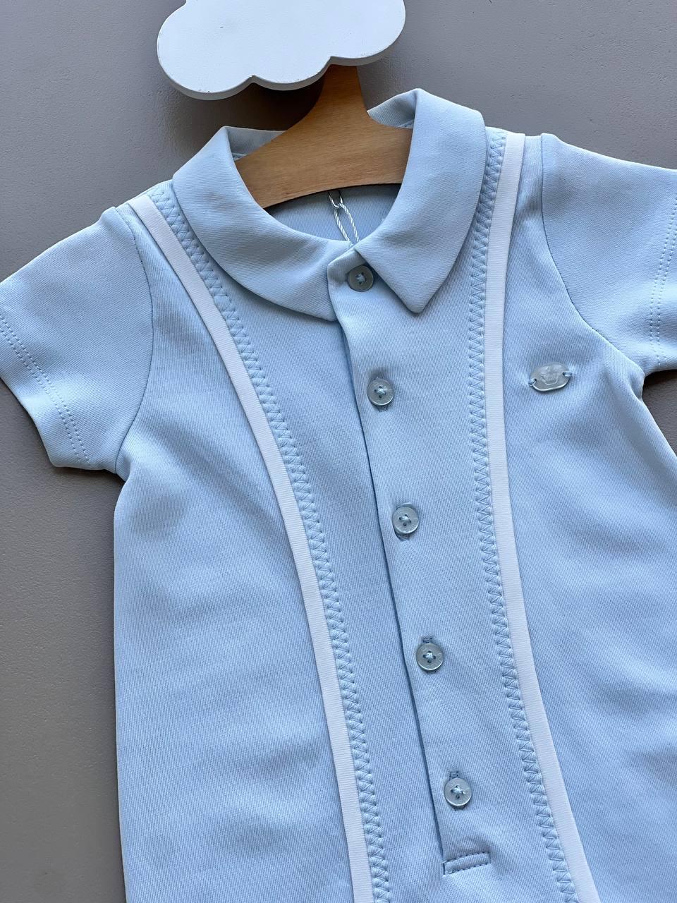 Polo Organic Cotton Summer Romper - La Farandole Paris