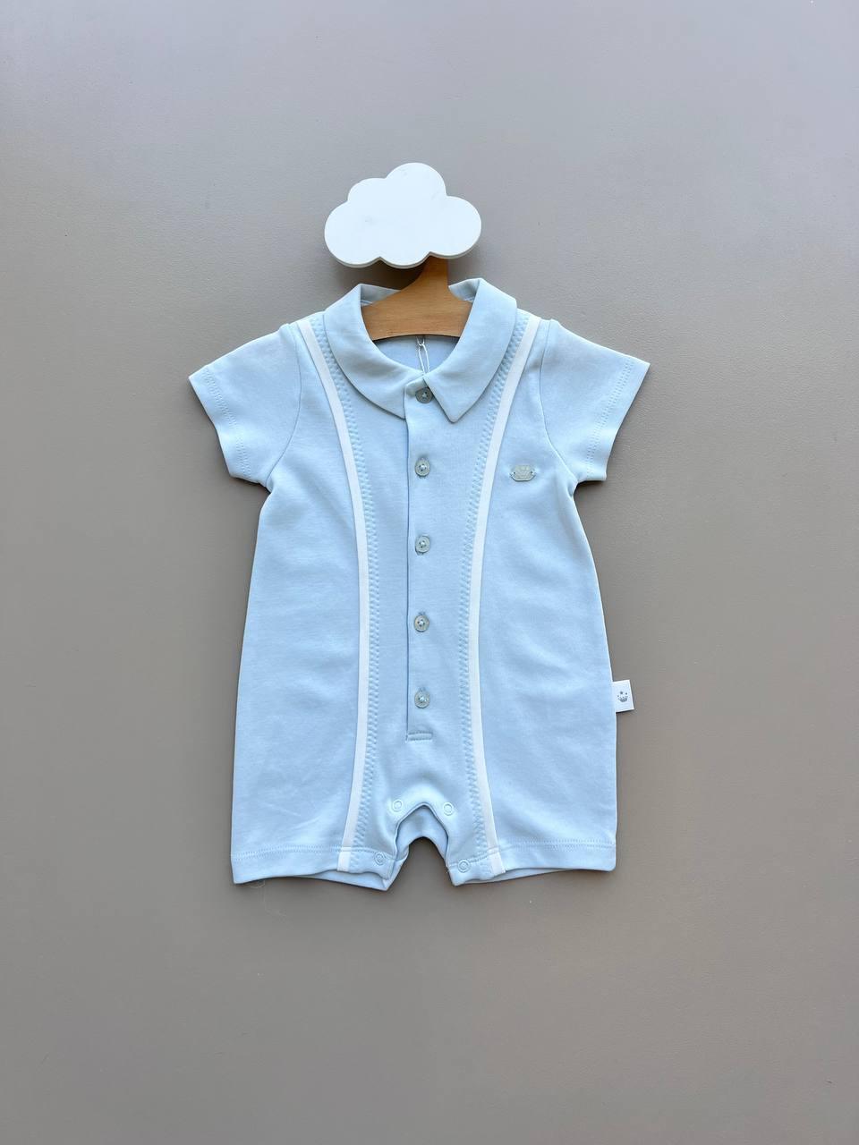 Polo Organic Cotton Summer Romper - La Farandole Paris