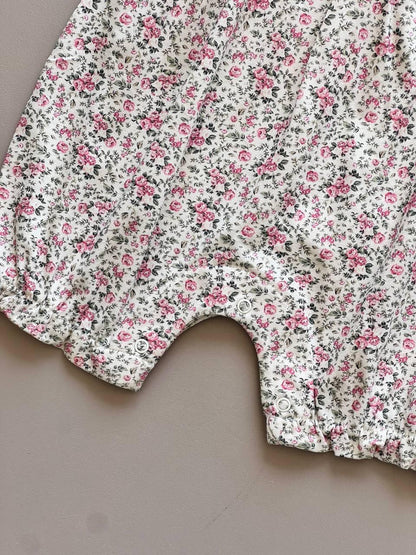 GOTS™ Certified Organic Cotton Beige & Pink 2 Pcs Romper With Hat - La Farandole Paris