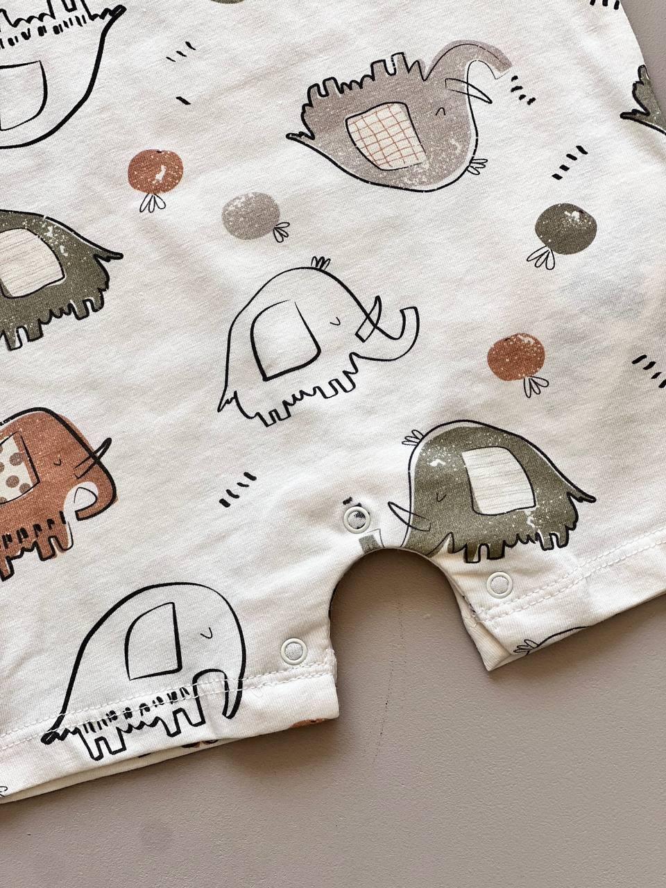 Diego GOTS™ Certified Organic Cotton Beige Romper - La Farandole Paris