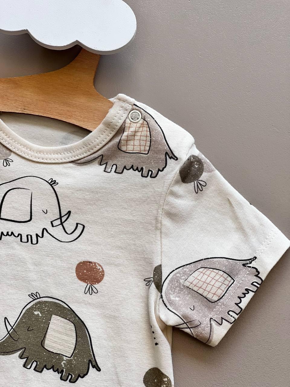 Diego GOTS™ Certified Organic Cotton Beige Romper - La Farandole Paris
