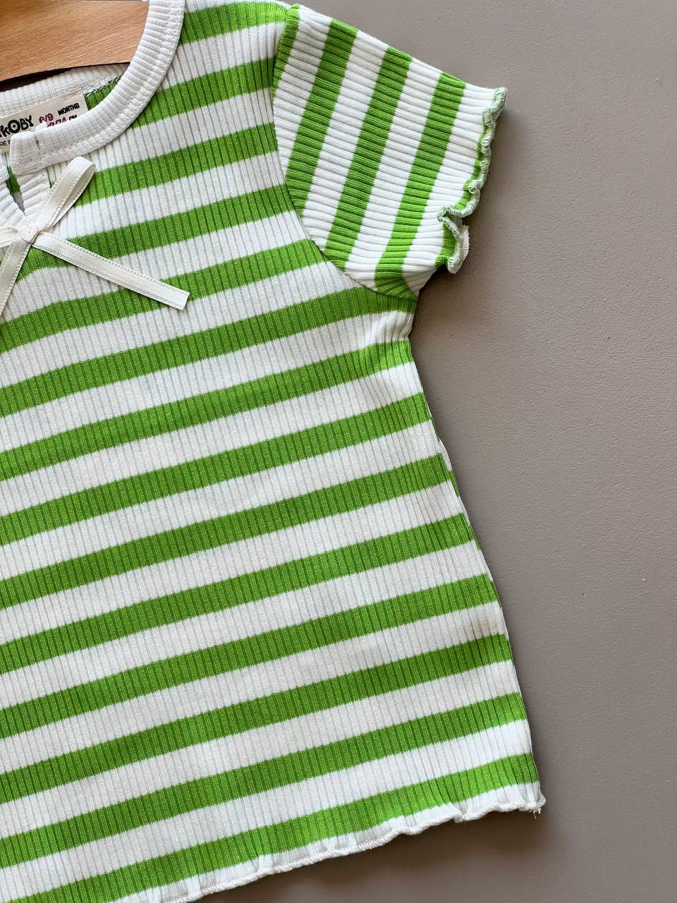 White & Green T-Shirt - La Farandole Paris