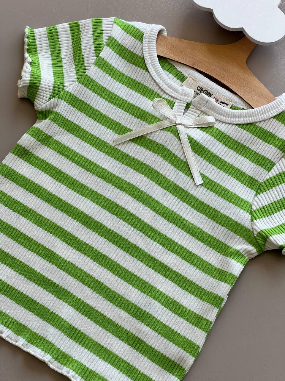 White & Green T-Shirt - La Farandole Paris