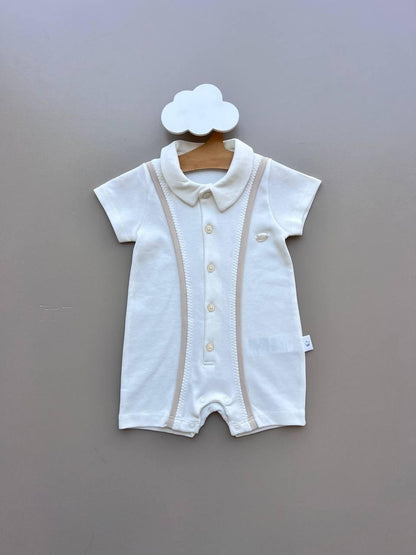 Polo Organic Cotton Summer Romper - La Farandole Paris