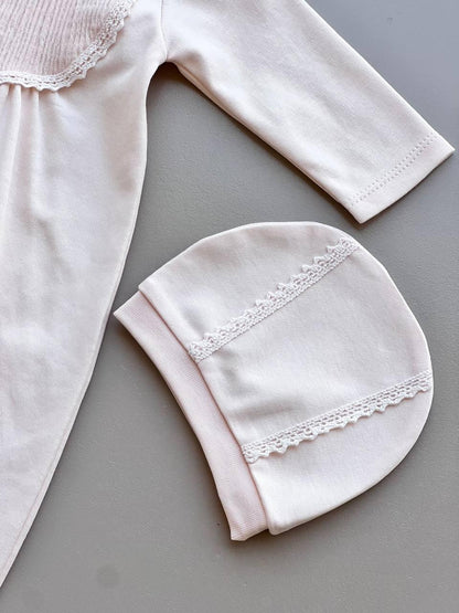 Polo Organic Cotton 2 Pcs Overall With Hat - La Farandole Paris