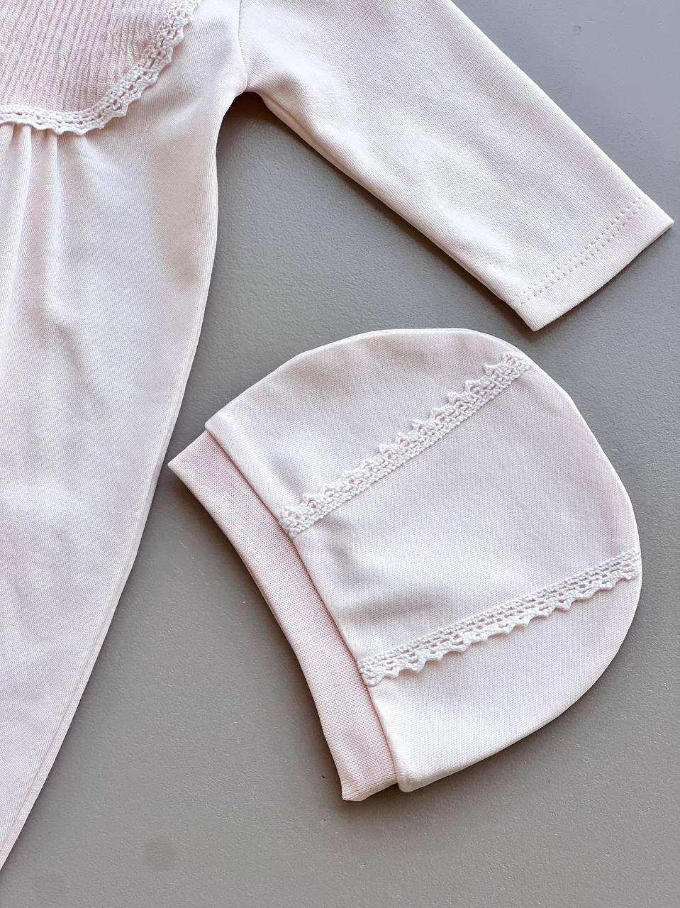 Polo Organic Cotton 2 Pcs Overall With Hat - La Farandole Paris