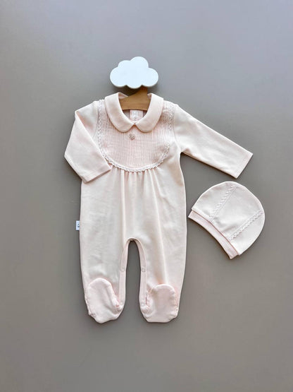 Polo Organic Cotton 2 Pcs Overall With Hat - La Farandole Paris