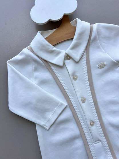 Polo Organic Cotton 2 Pcs Overall With Hat - La Farandole Paris