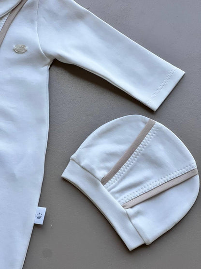 Polo Organic Cotton 2 Pcs Overall With Hat - La Farandole Paris