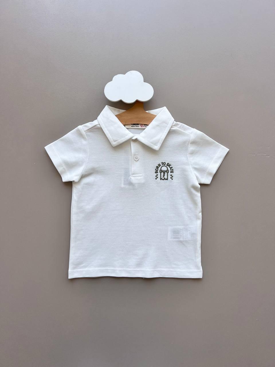 Off-White Cotton Polo T-Shirt - La Farandole Paris