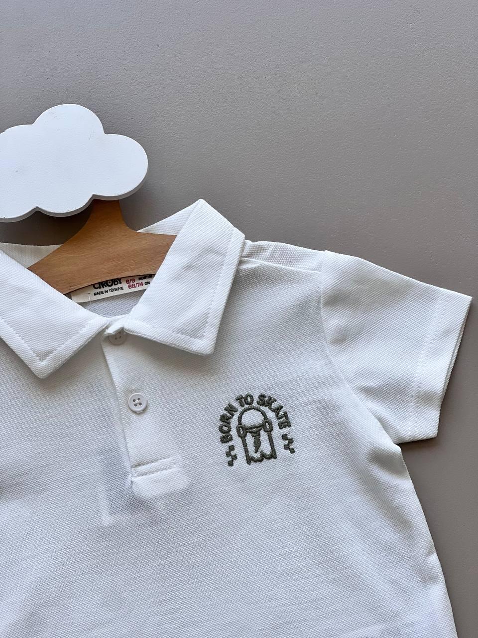 Off-White Cotton Polo T-Shirt - La Farandole Paris