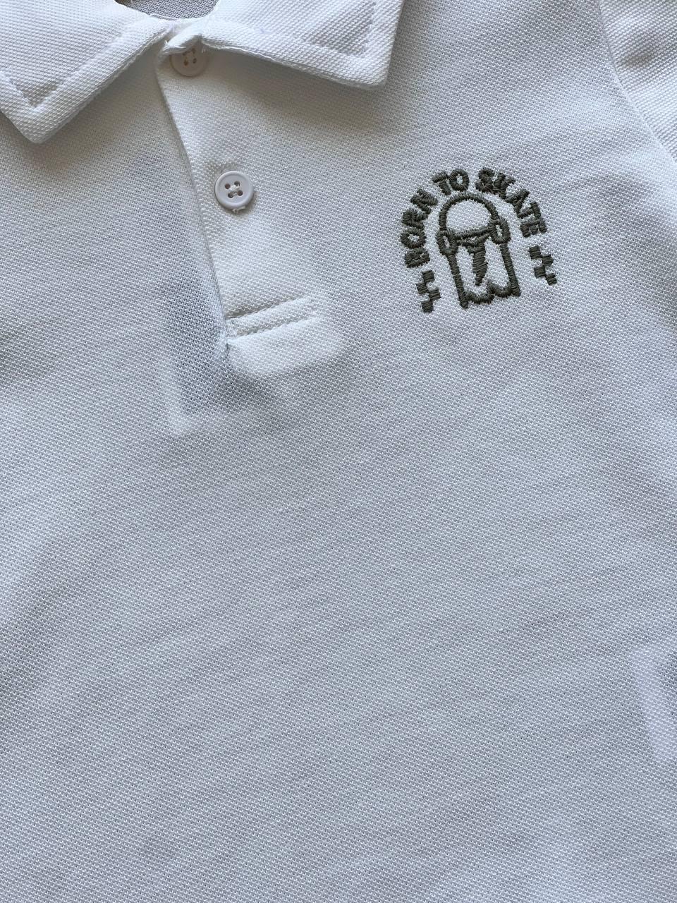 Off-White Cotton Polo T-Shirt - La Farandole Paris