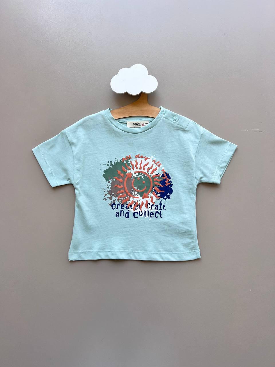 Blue Cotton T-Shirt - La Farandole Paris