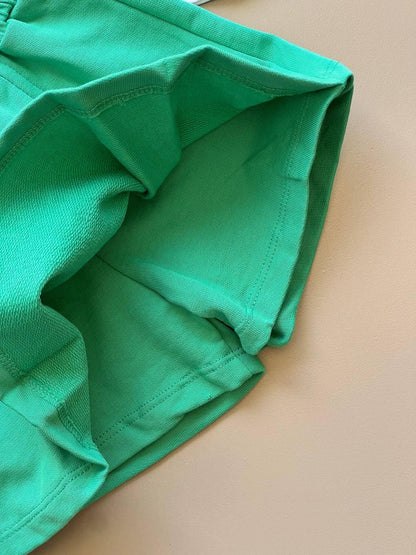 White & Green Cotton Summer 2 Pcs Set - La Farandole Paris