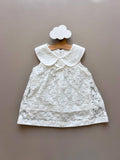 Off White Sleeveless Bridal Dress - La Farandole Paris
