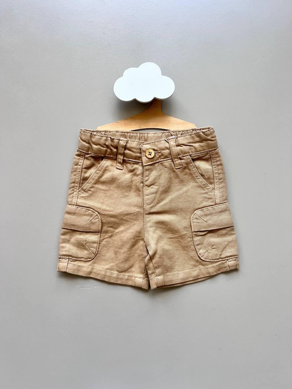 Denim Cargo Short - La Farandole Paris