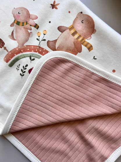 Mushroom Beige & Brown GOTS™ Certified Organic Cotton 10 Pcs Hospital Set - La Farandole Paris