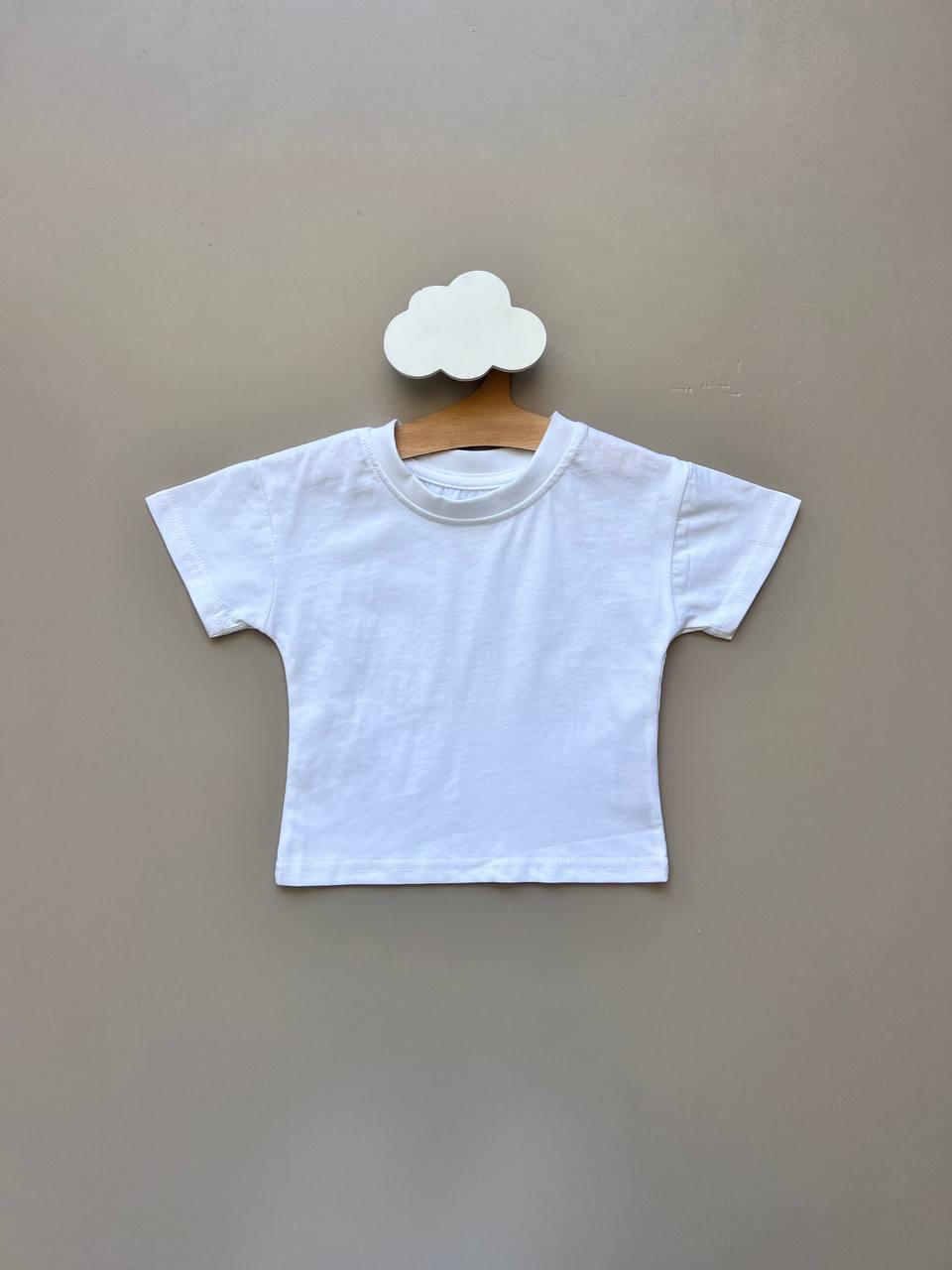 White Organic Cotton Basic T-Shirt - La Farandole Paris