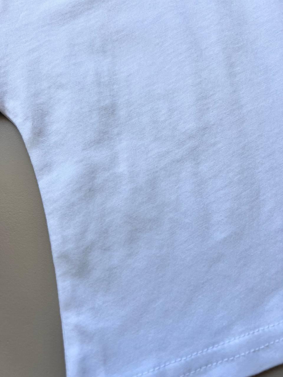 White Organic Cotton Basic T-Shirt - La Farandole Paris