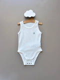 Off-White GOTS™ Certified Organic Cotton Double Size Sleeveless Body - La Farandole Paris