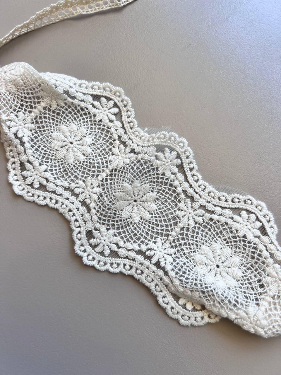 Beige Hair Band Crochet - La Farandole Paris