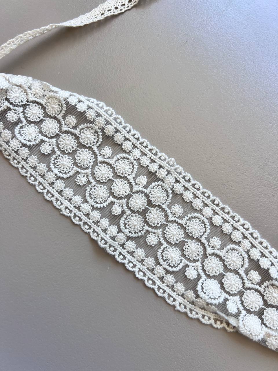Beige Hair Band Crochet