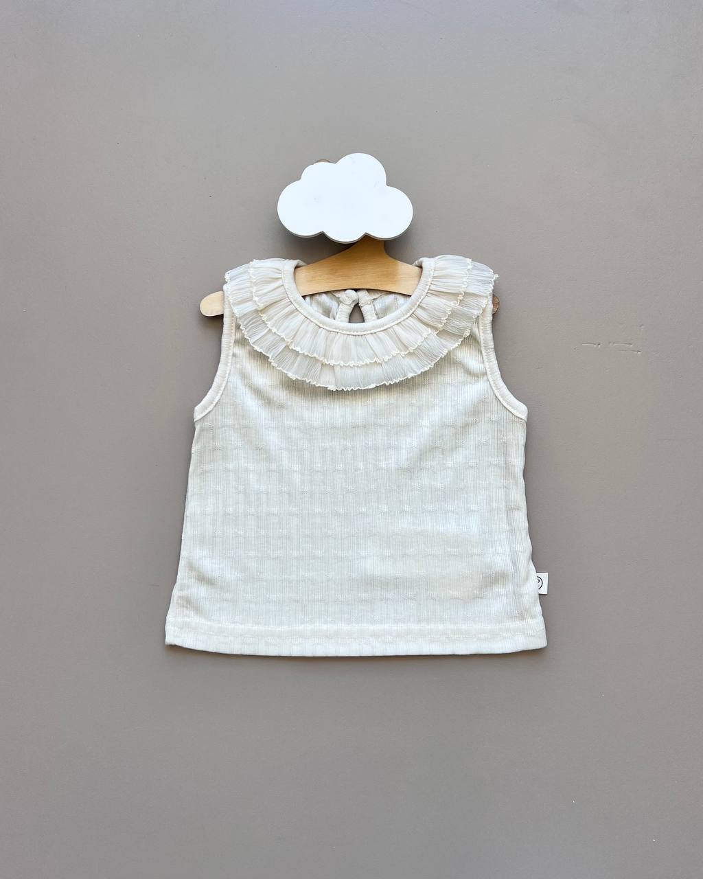 Dentelle Collar Cotton T-Shirt