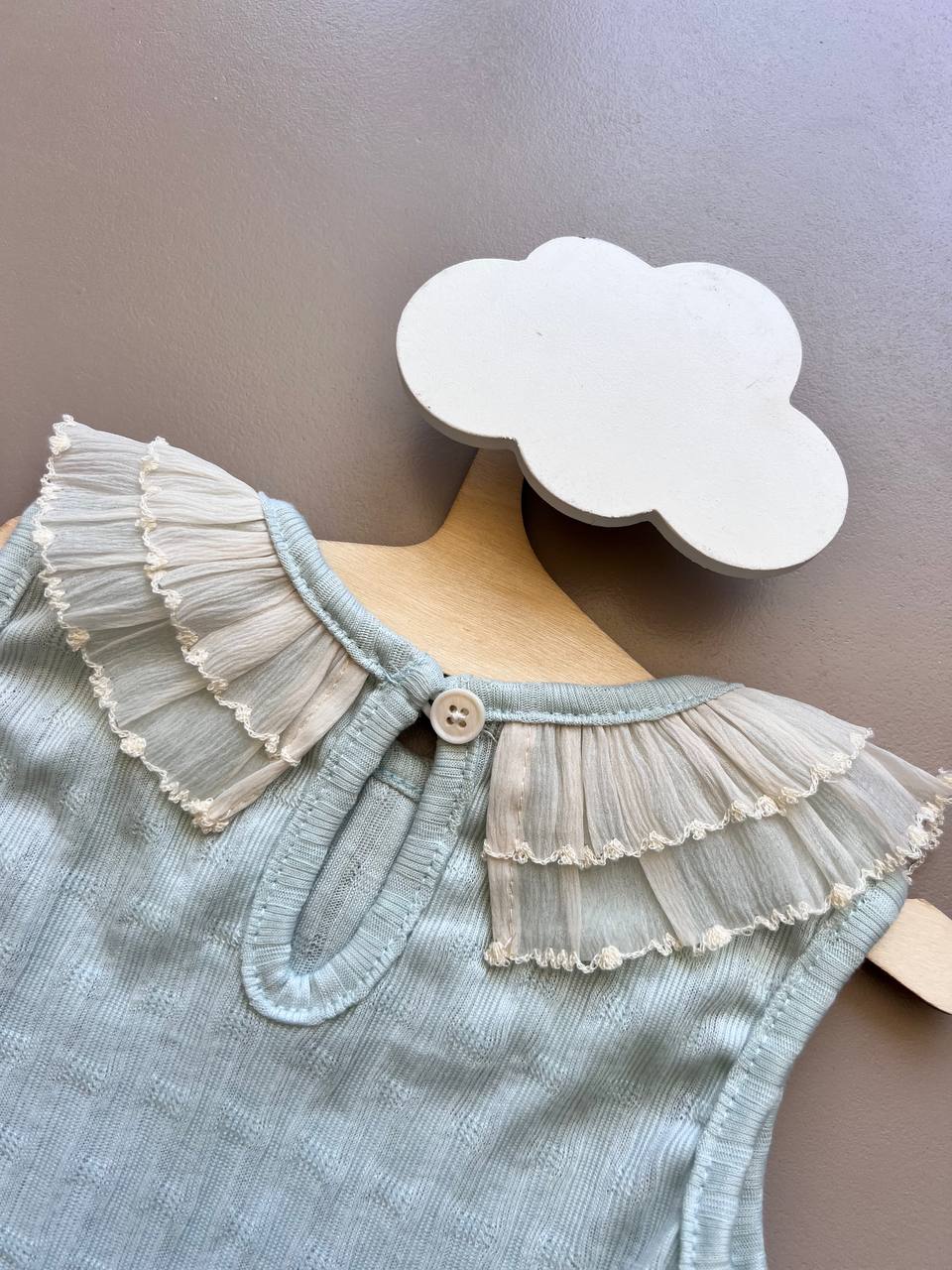 Dentelle Collar Cotton T-Shirt