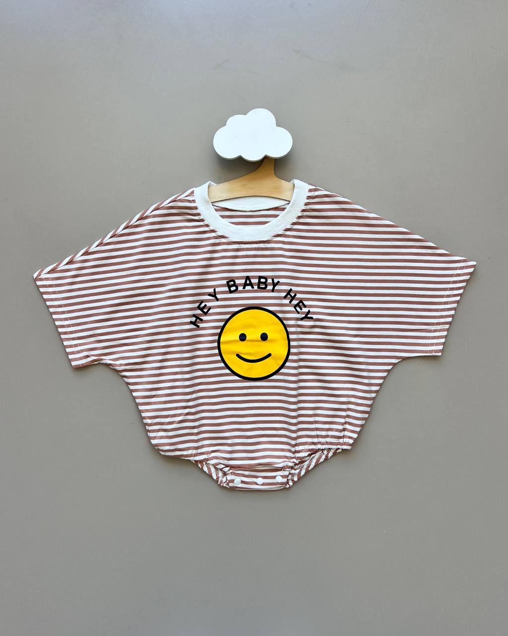 Smiley Hey Baby Cotton Summer Romper