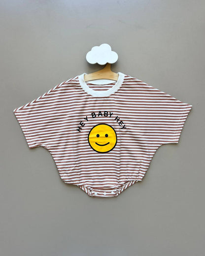 Smiley Hey Baby Cotton Summer Romper