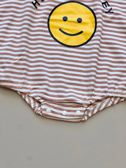 Smiley Hey Baby Cotton Summer Romper