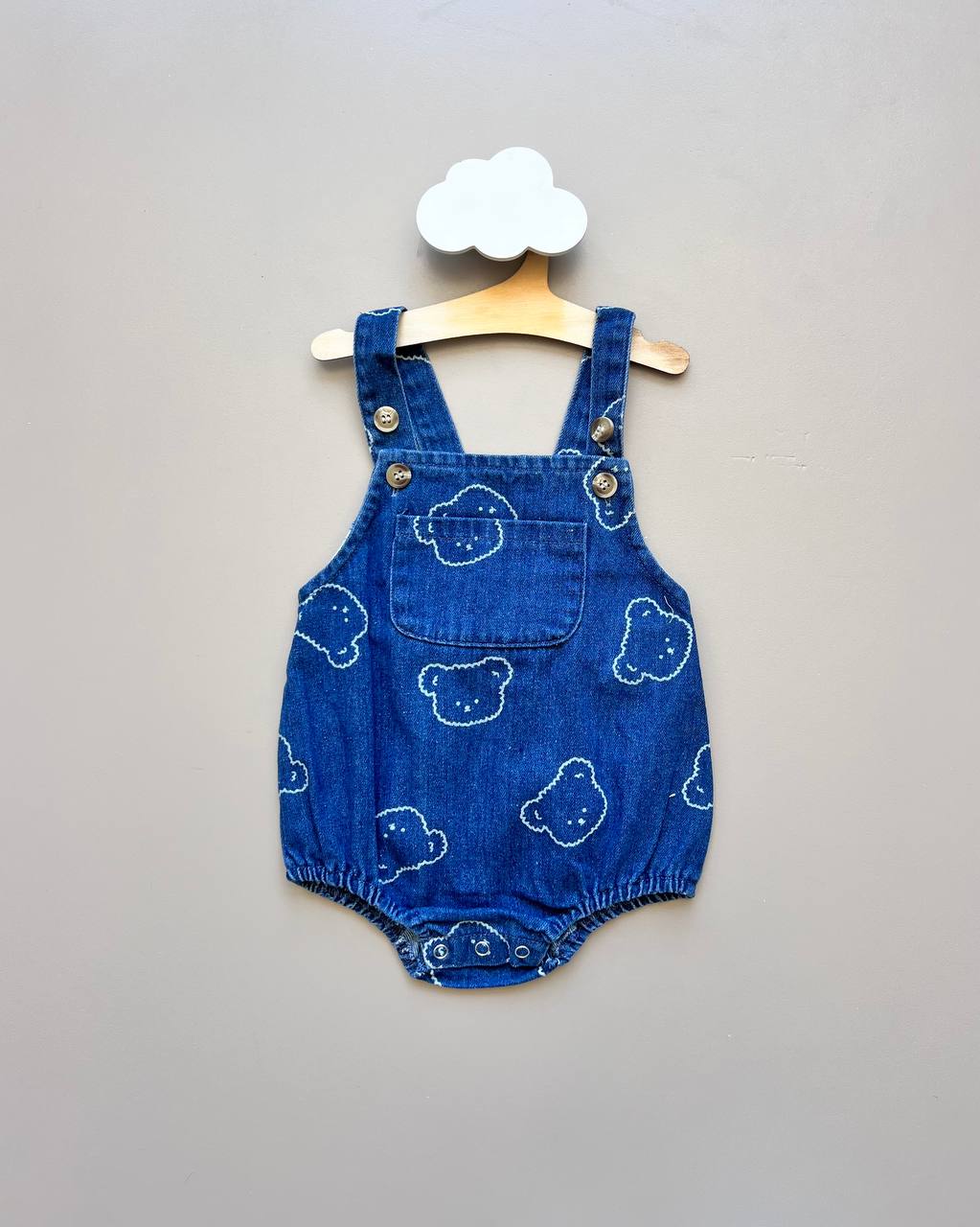 Navy Bear Jeans Salopettes