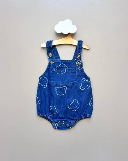 Navy Bear Jeans Salopettes