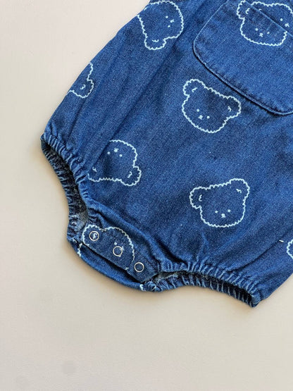 Navy Bear Jeans Salopettes