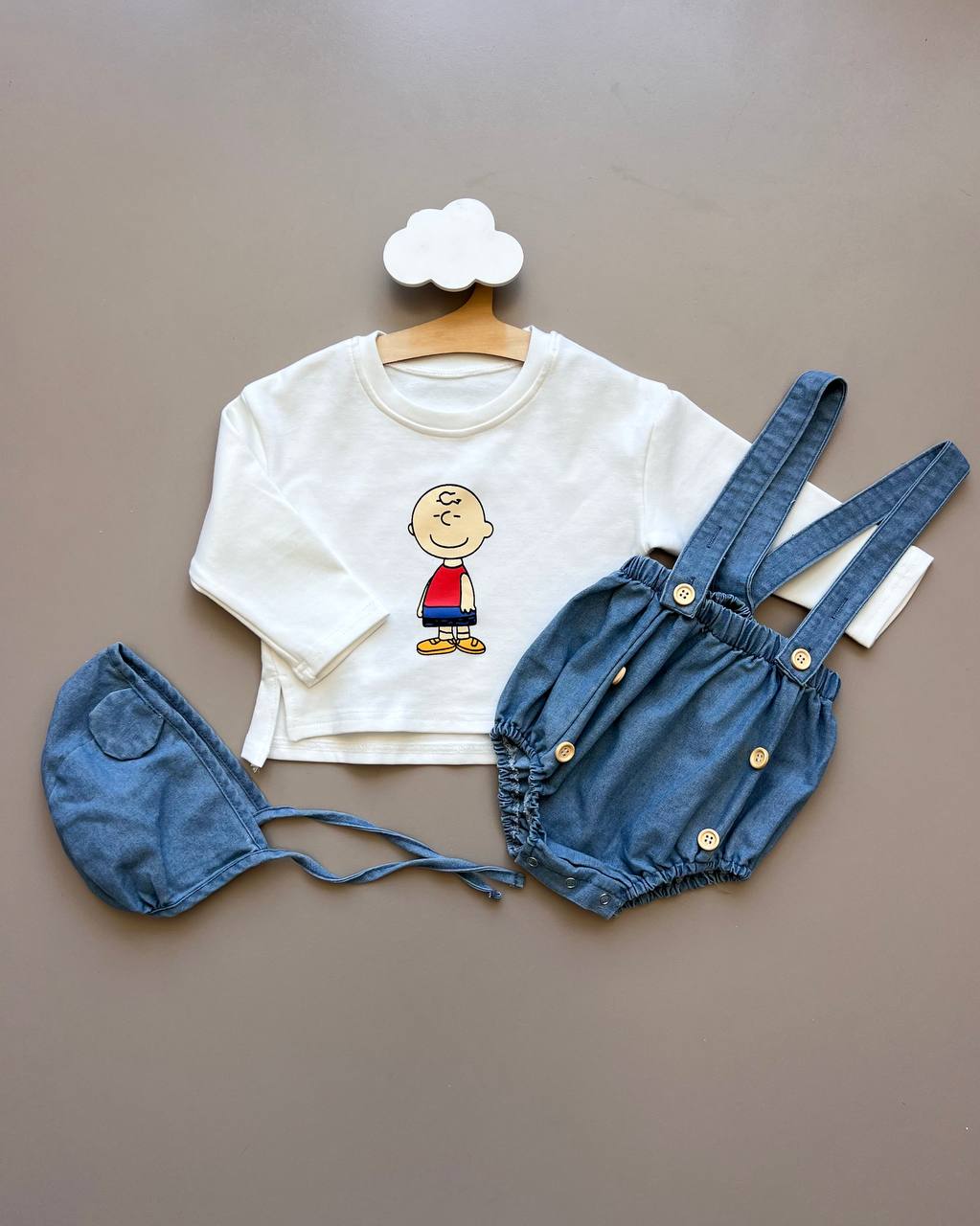 Blue Denim Summer Salopettes 3 Pcs
