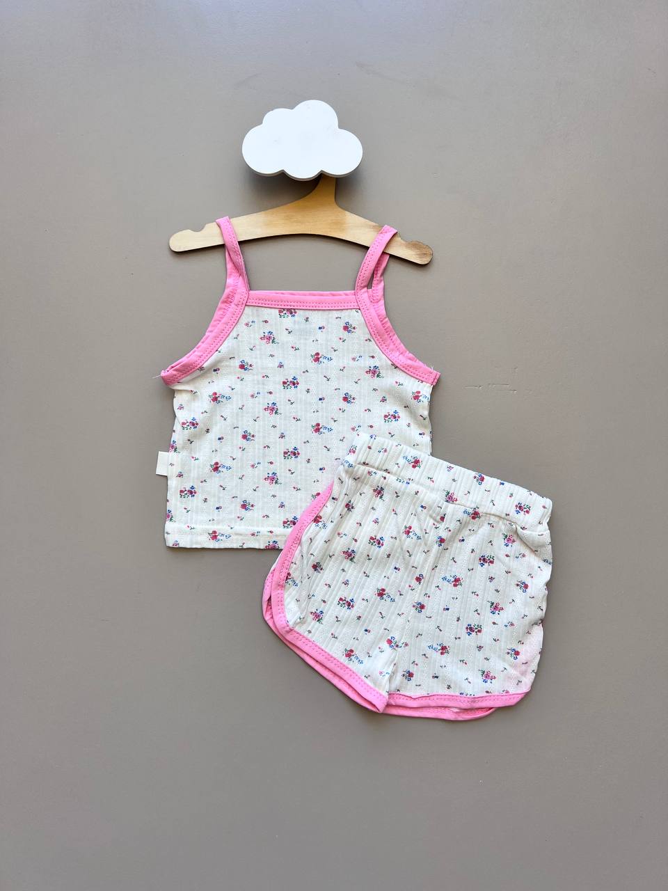 Sleeveless Floral Cotton Summer 2 Pcs Set