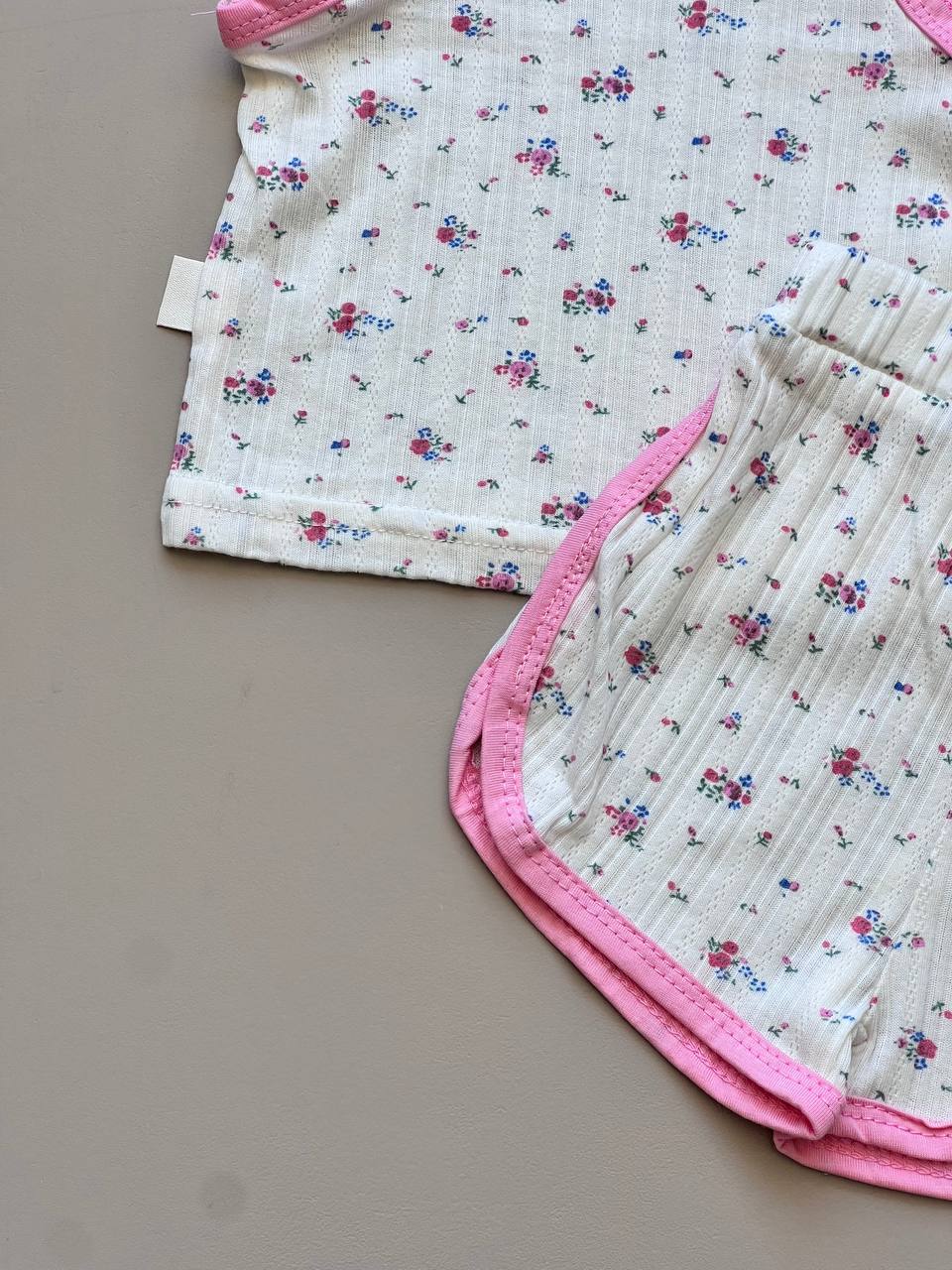 Sleeveless Floral Cotton Summer 2 Pcs Set