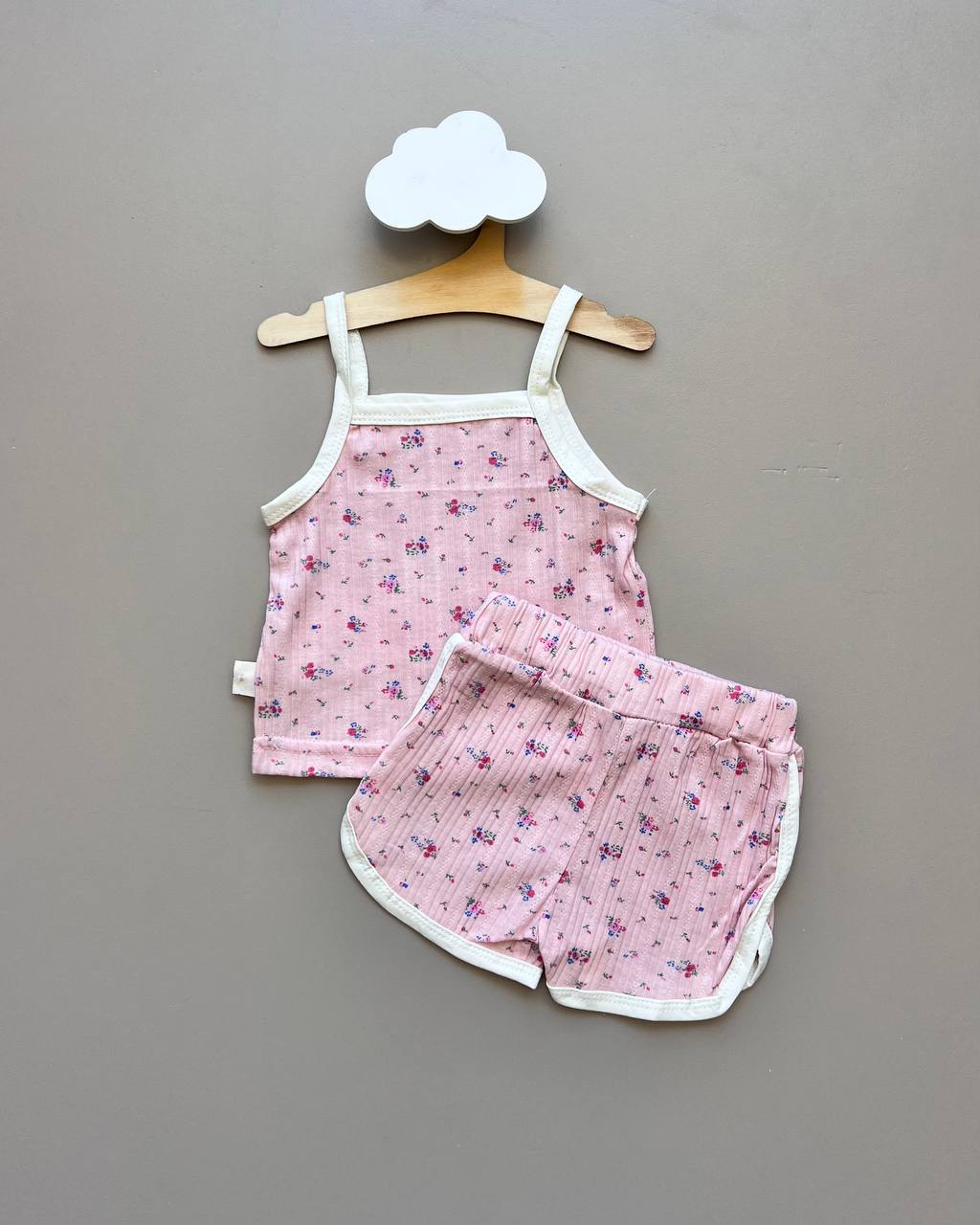 Sleeveless Floral Cotton Summer 2 Pcs Set