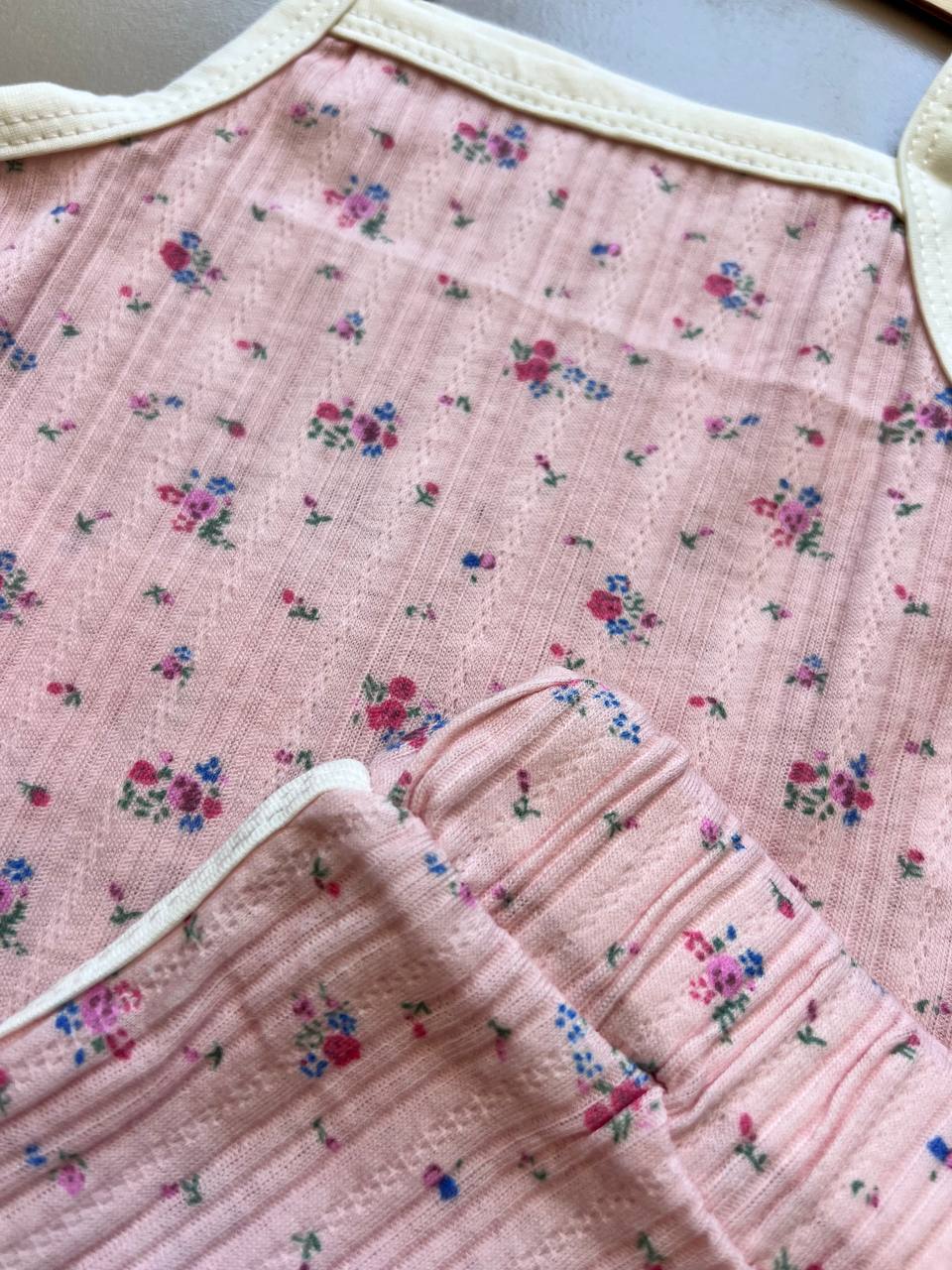 Sleeveless Floral Cotton Summer 2 Pcs Set