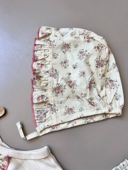 Beige Flowers Summer 3 Pcs Set