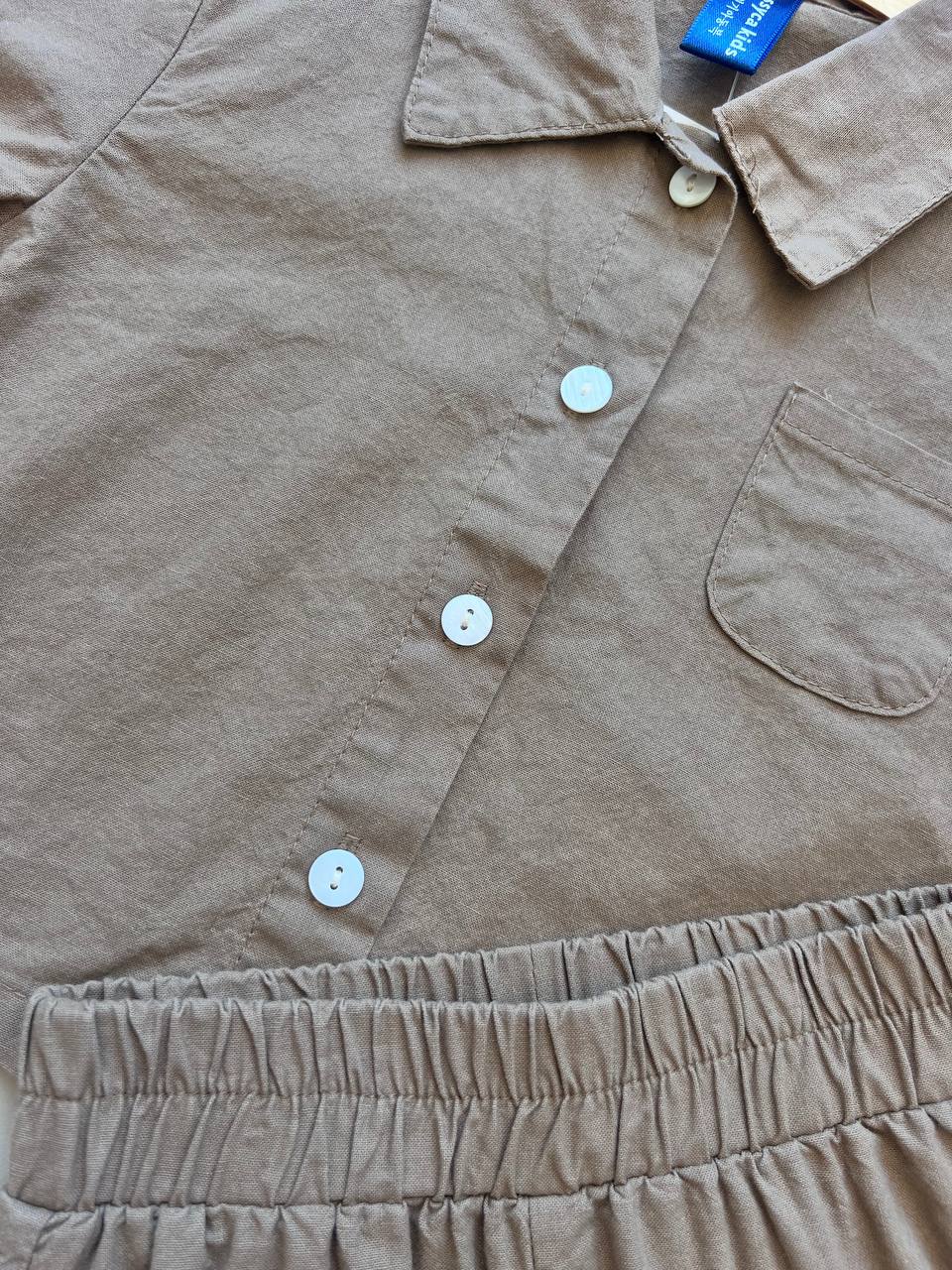 Korean Style Oversized Shirt 2 Pcs Set