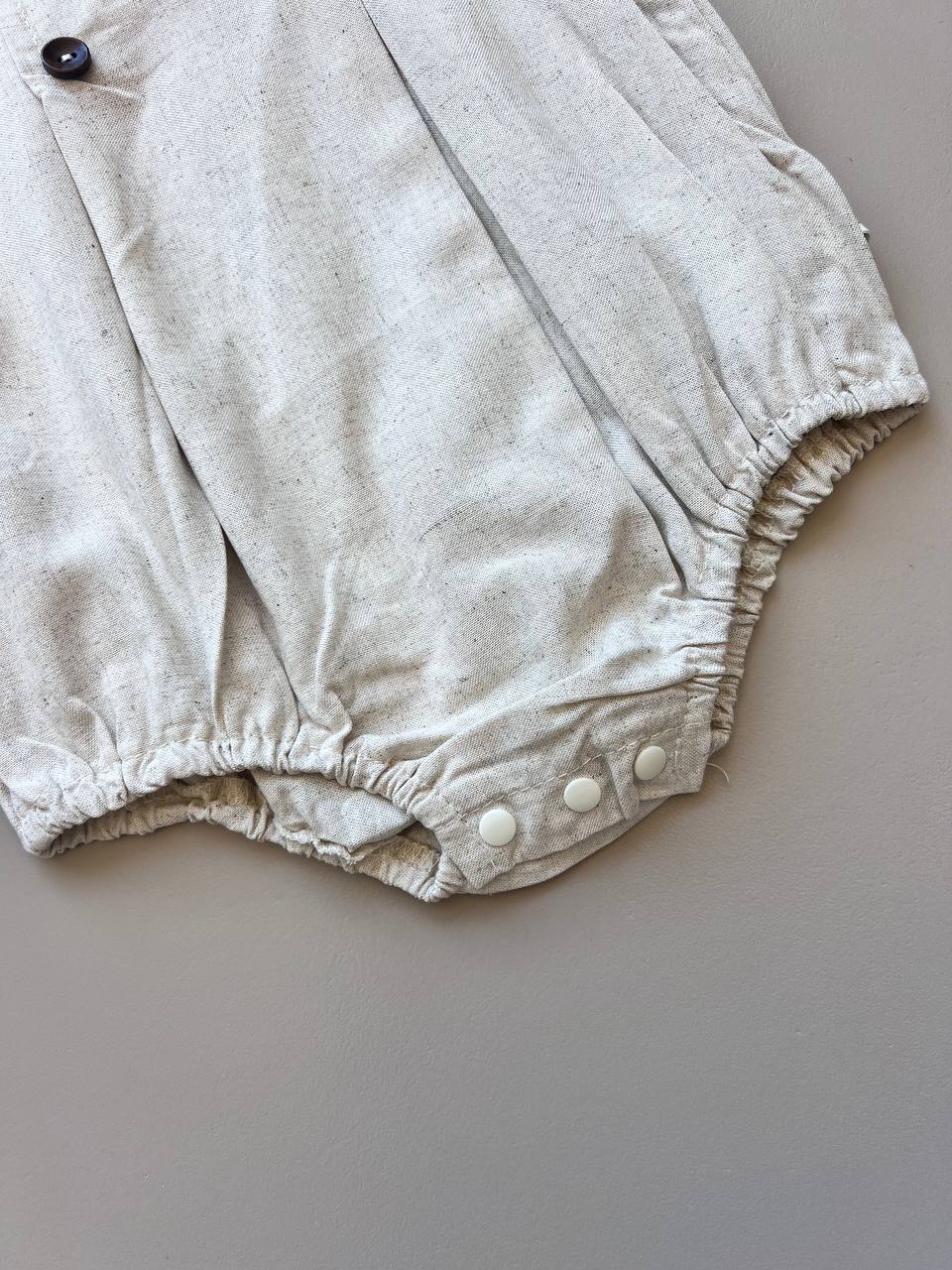 Collar Linen Summer Romper