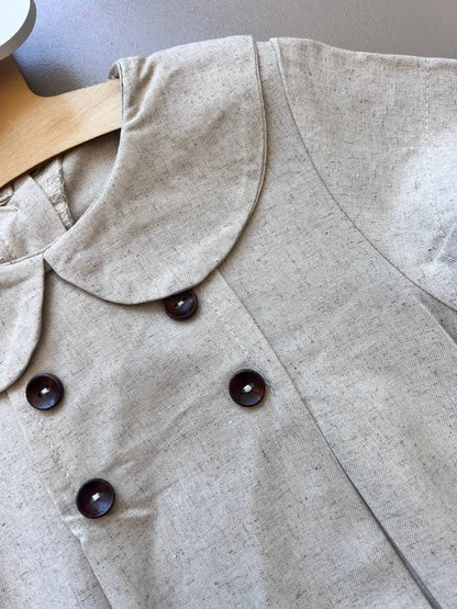 Collar Linen Summer Romper
