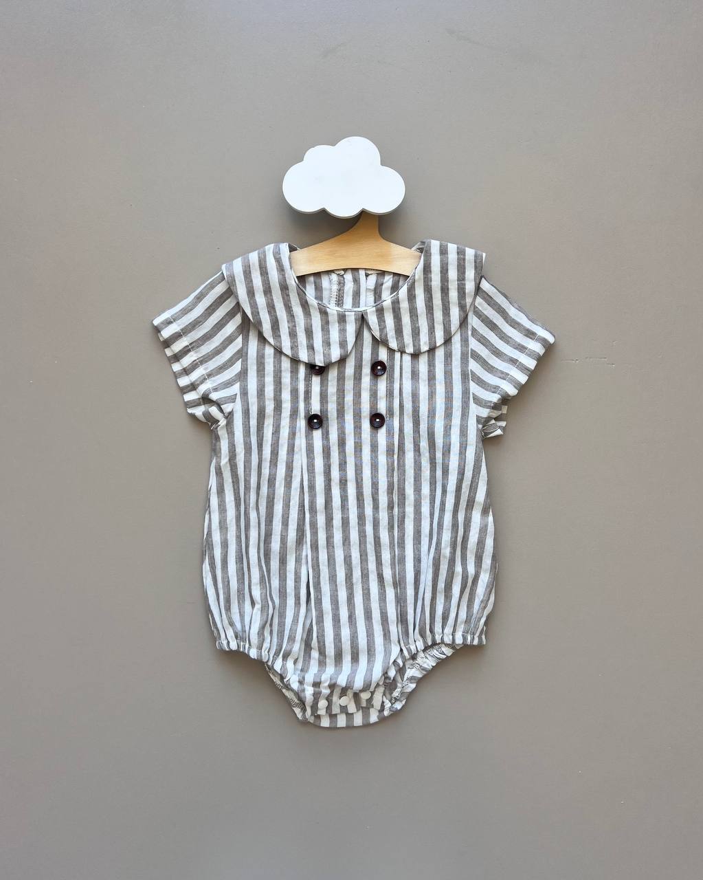 Collar Linen Summer Romper