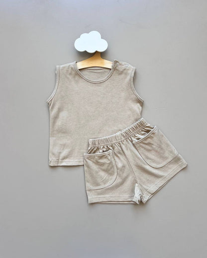 Sleeveless Cotton Summer 2 Pcs Set