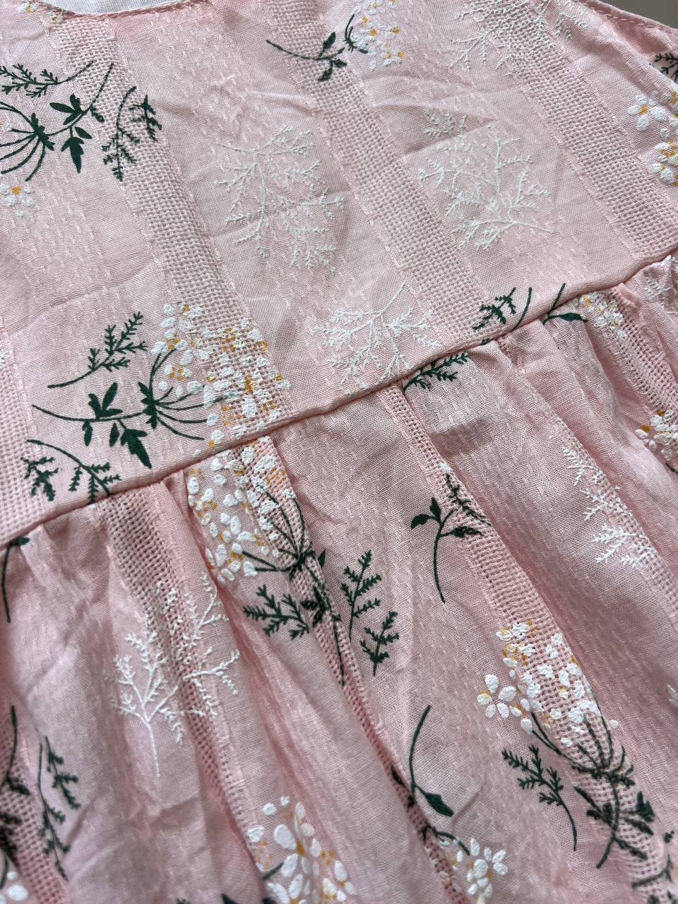 Pink Floral Sleeveless Romper