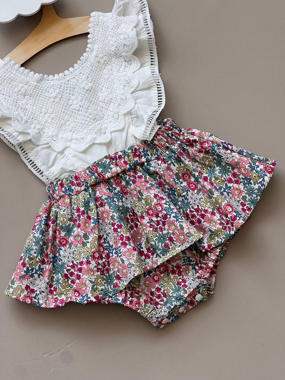 White & Colors Skirt Style Romper