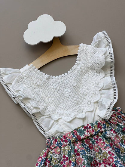 White & Colors Skirt Style Romper